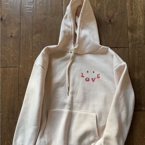 Love Graphic Hoodie - Cream
